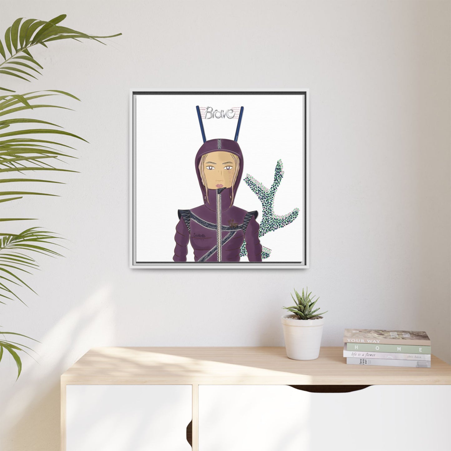 No.26 Girl with the Brave Hood Framed Canvas Art Print