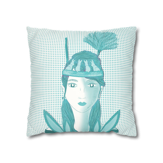 Bunnies Suede Square Pillow Cover