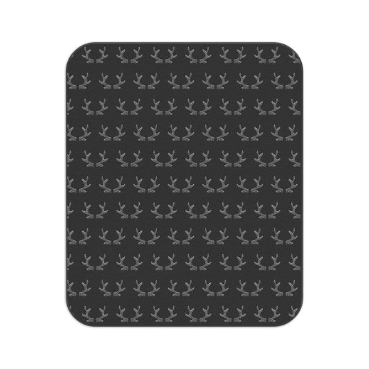 Black Antlers Picnic Blanket