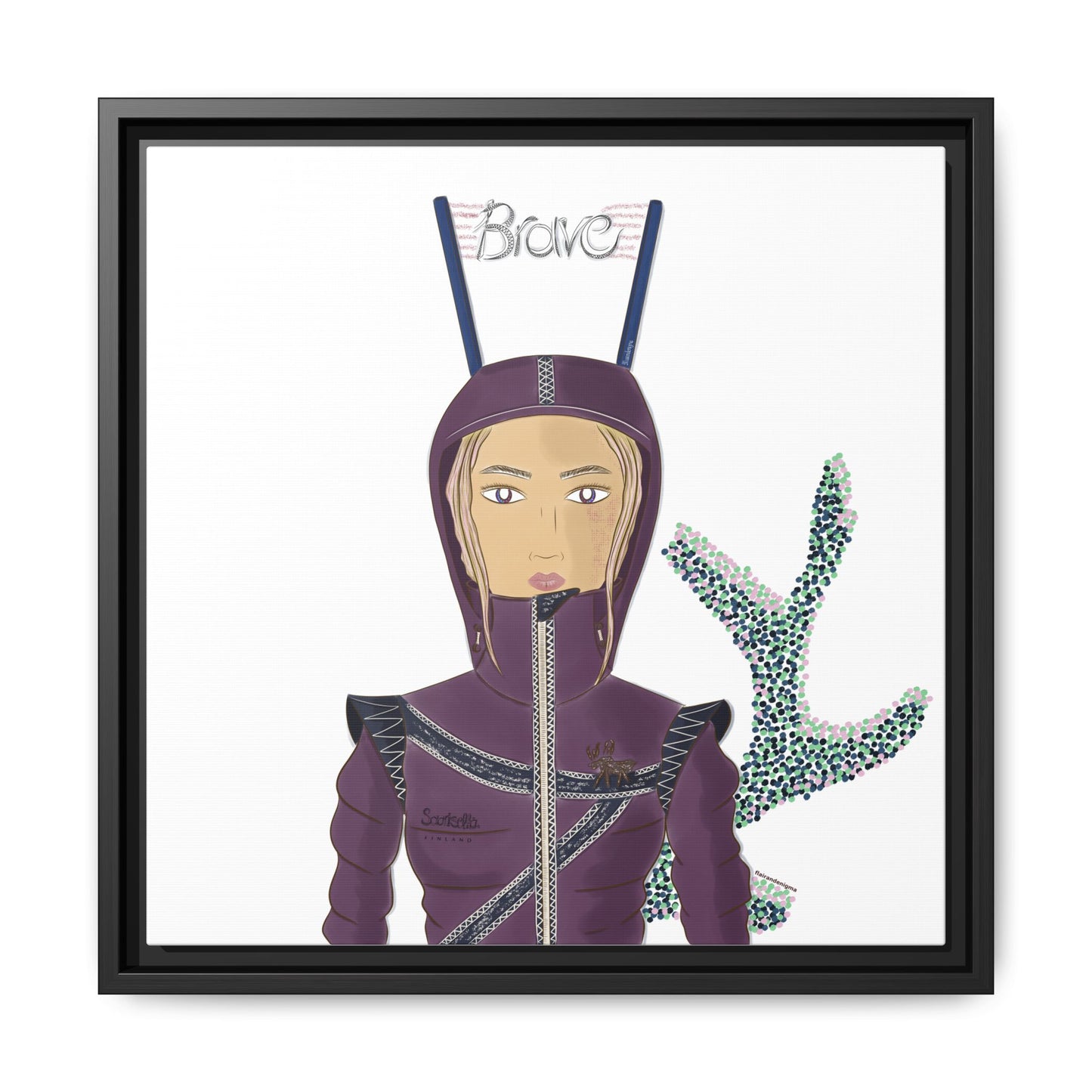 No.26 Girl with the Brave Hood Framed Canvas Art Print