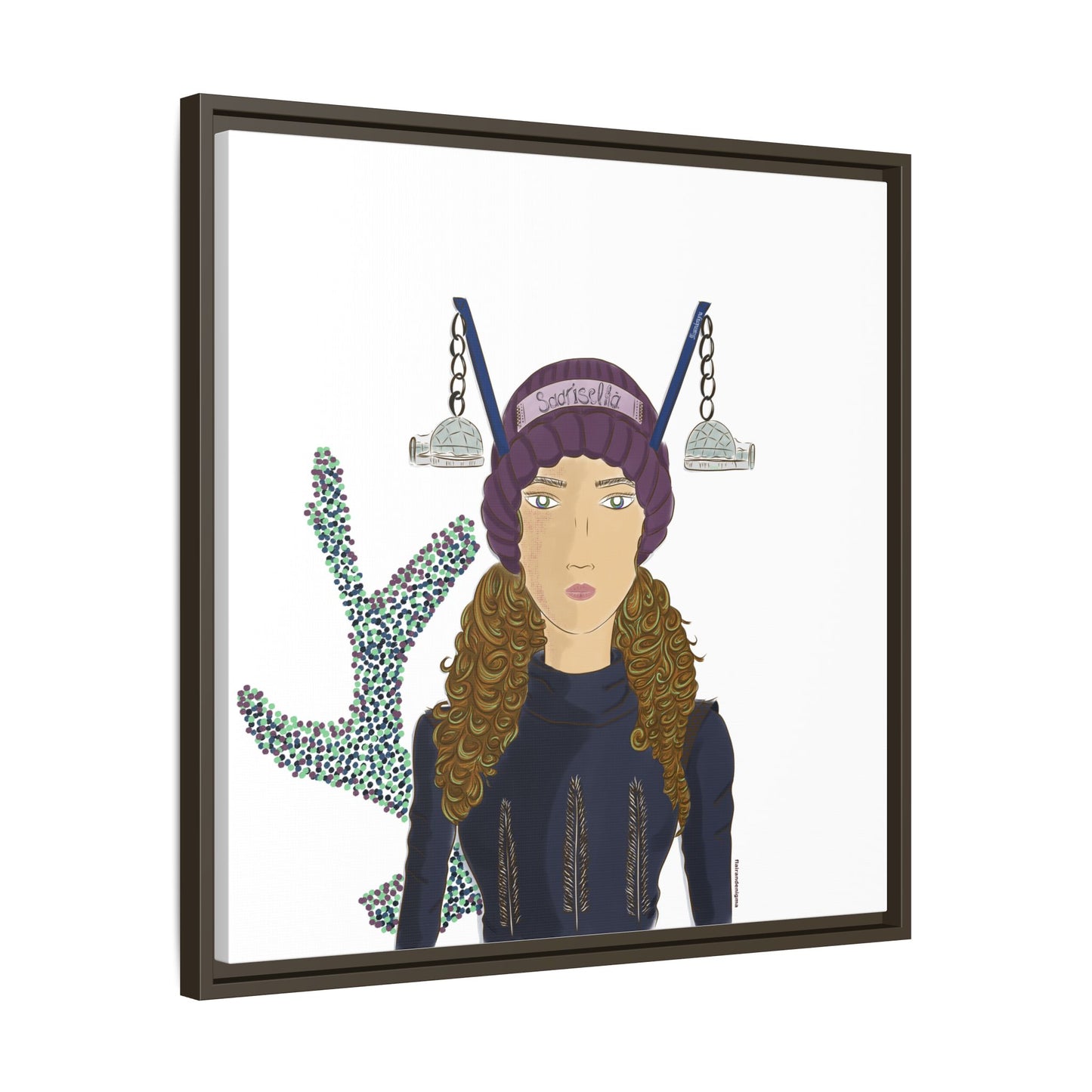 No.19 Girl with the Glass Igloos Framed Canvas Art Print