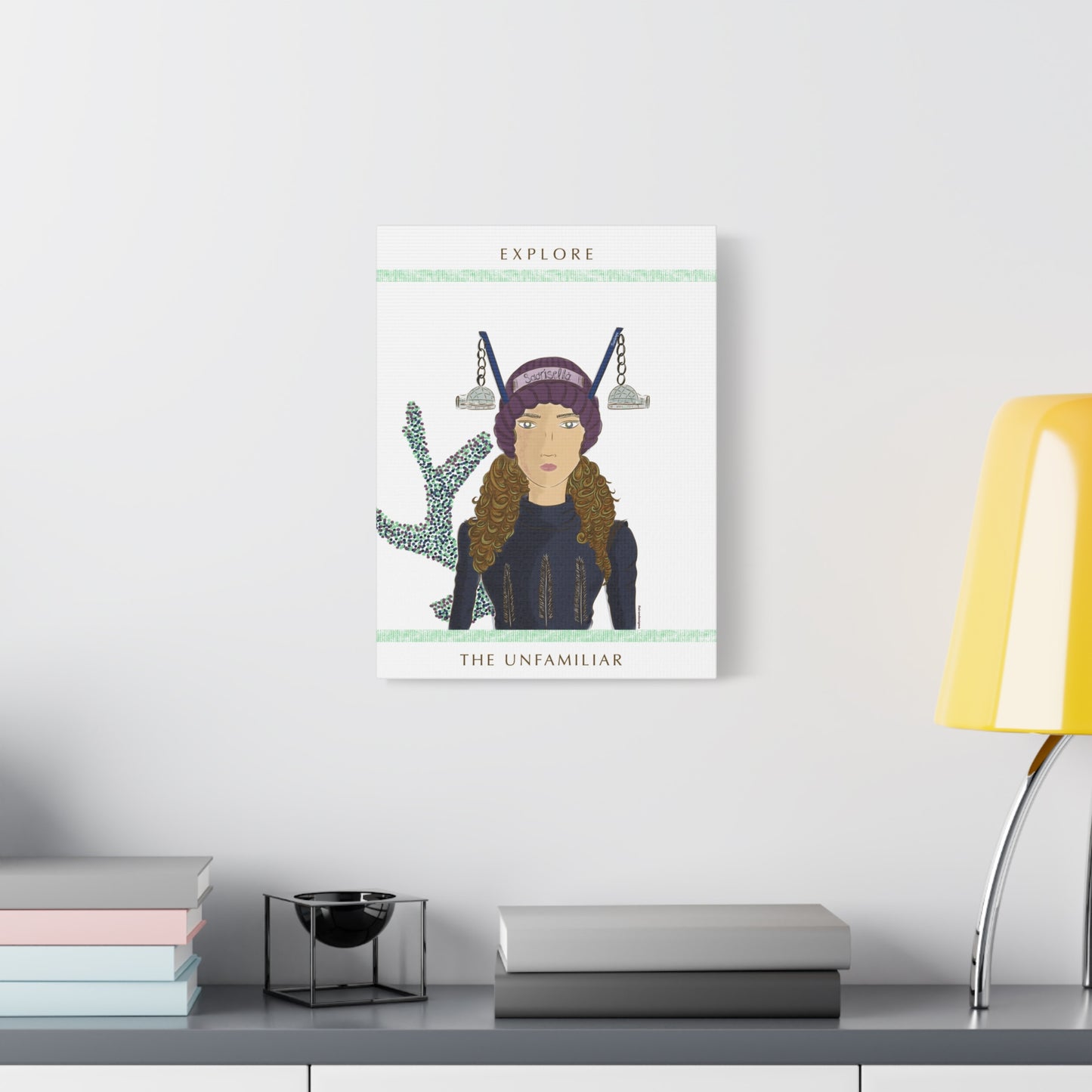 No.19 Girl with the Glass Igloos Canvas Art Print