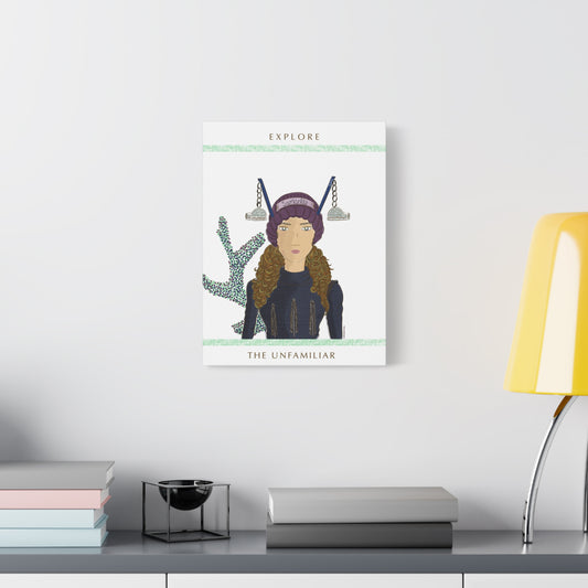 No.19 Girl with the Glass Igloos Canvas Art Print