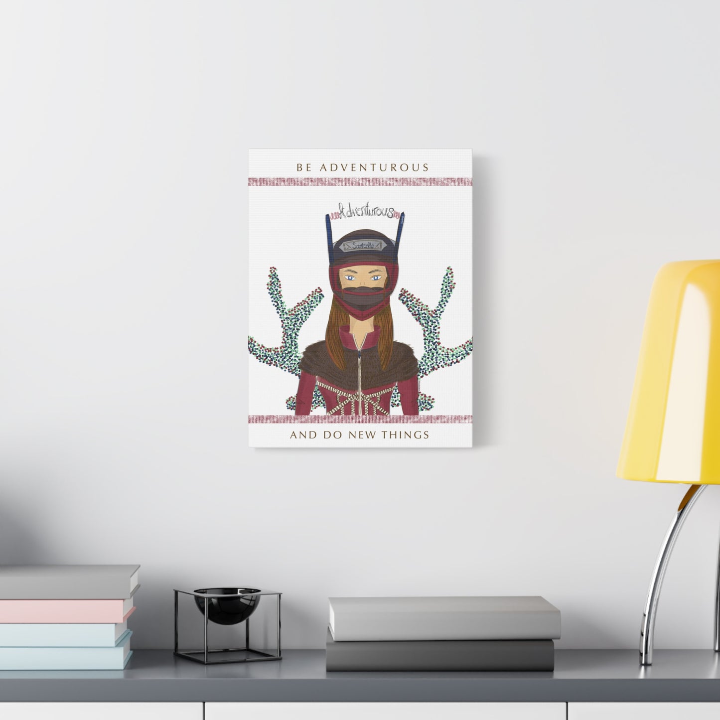 No.21 Girl with the Adventurous Helmet Canvas Art Print