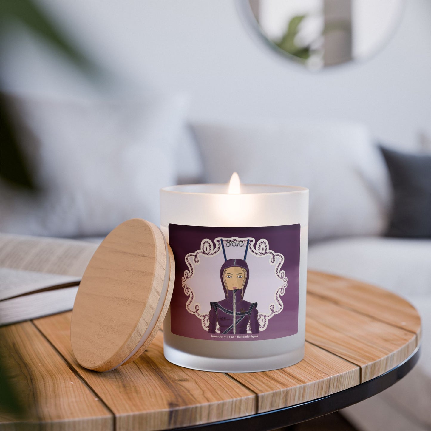 Brave Frosted Glass Candle