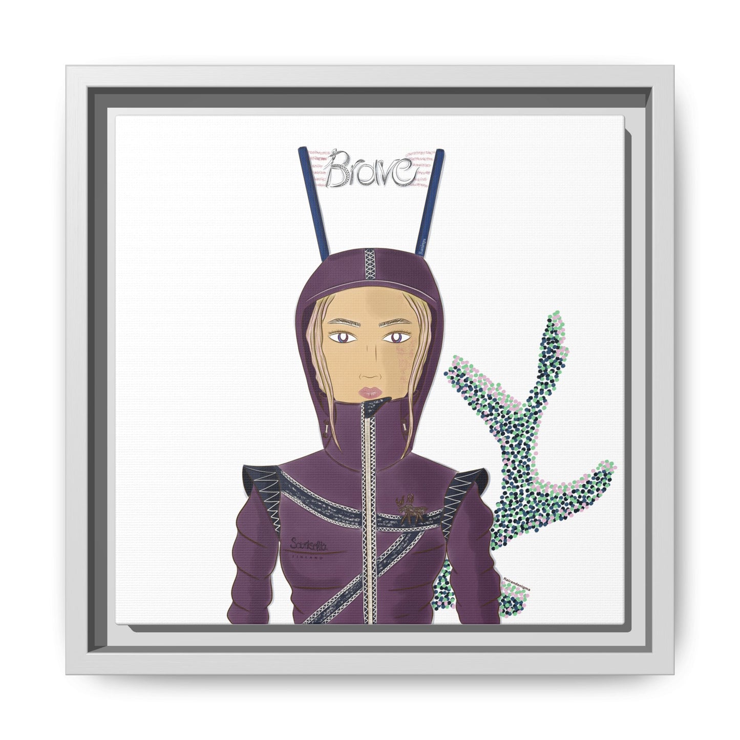 No.26 Girl with the Brave Hood Framed Canvas Art Print