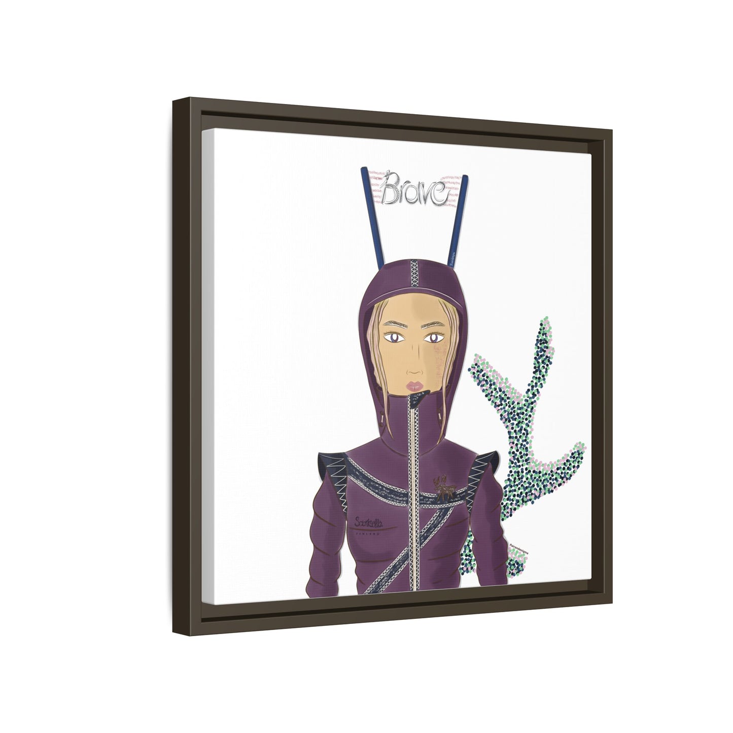 No.26 Girl with the Brave Hood Framed Canvas Art Print