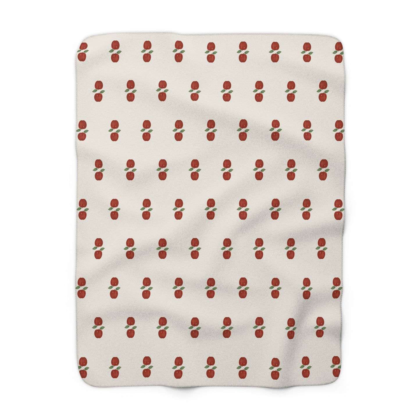 Autumn Apples Sherpa Blanket
