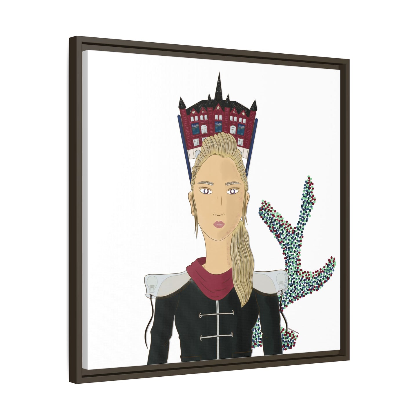 No.32 Girl with the Design Museum Framed Canvas Art Print