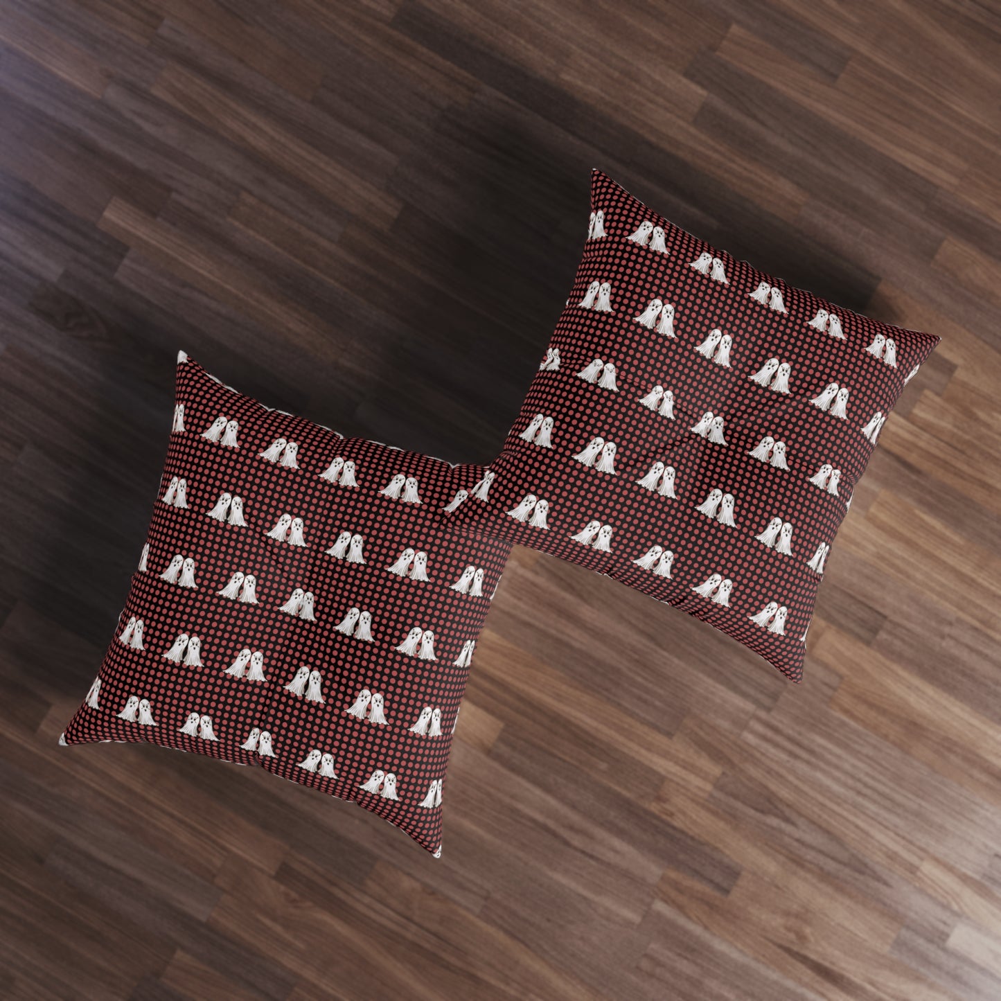 Halloween Ghosts Tufted Square Floor Pillow