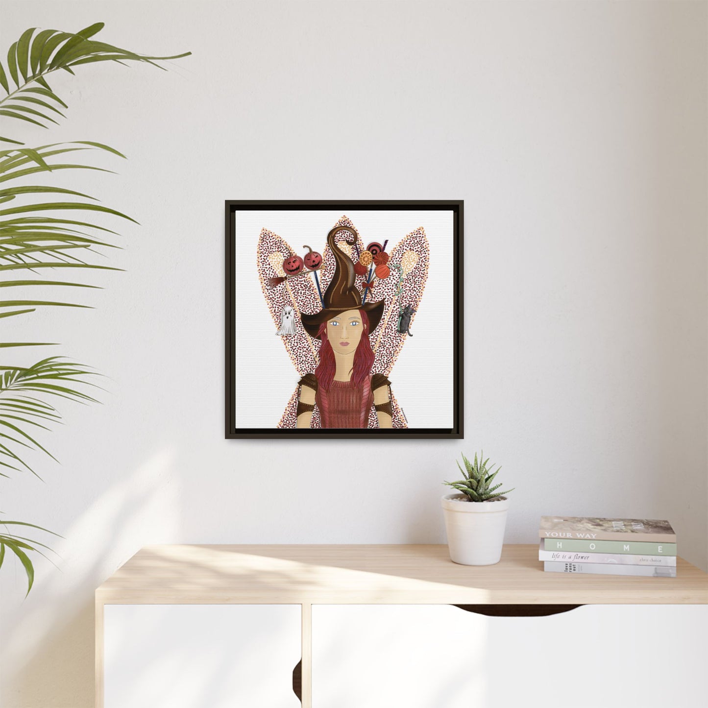 No.46 Girl with the Witch's Hat Framed Canvas Art Print