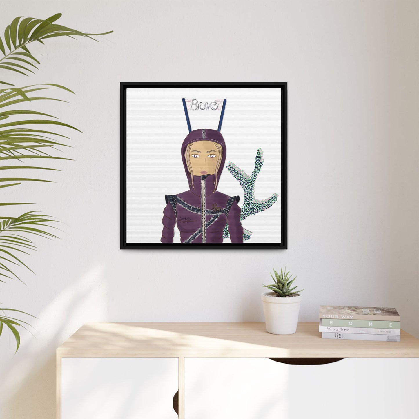 No.26 Girl with the Brave Hood Framed Canvas Art Print