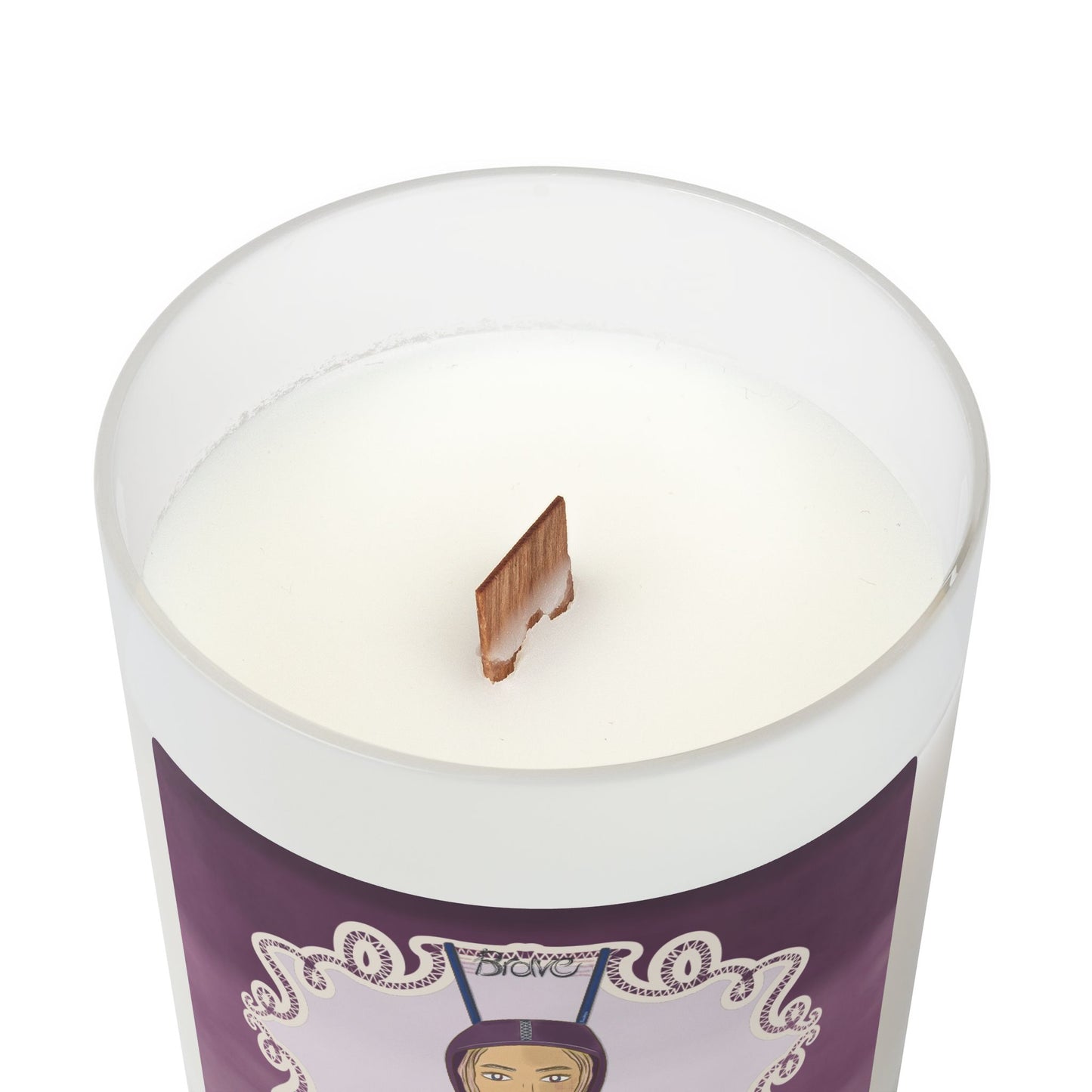 Brave Frosted Glass Candle