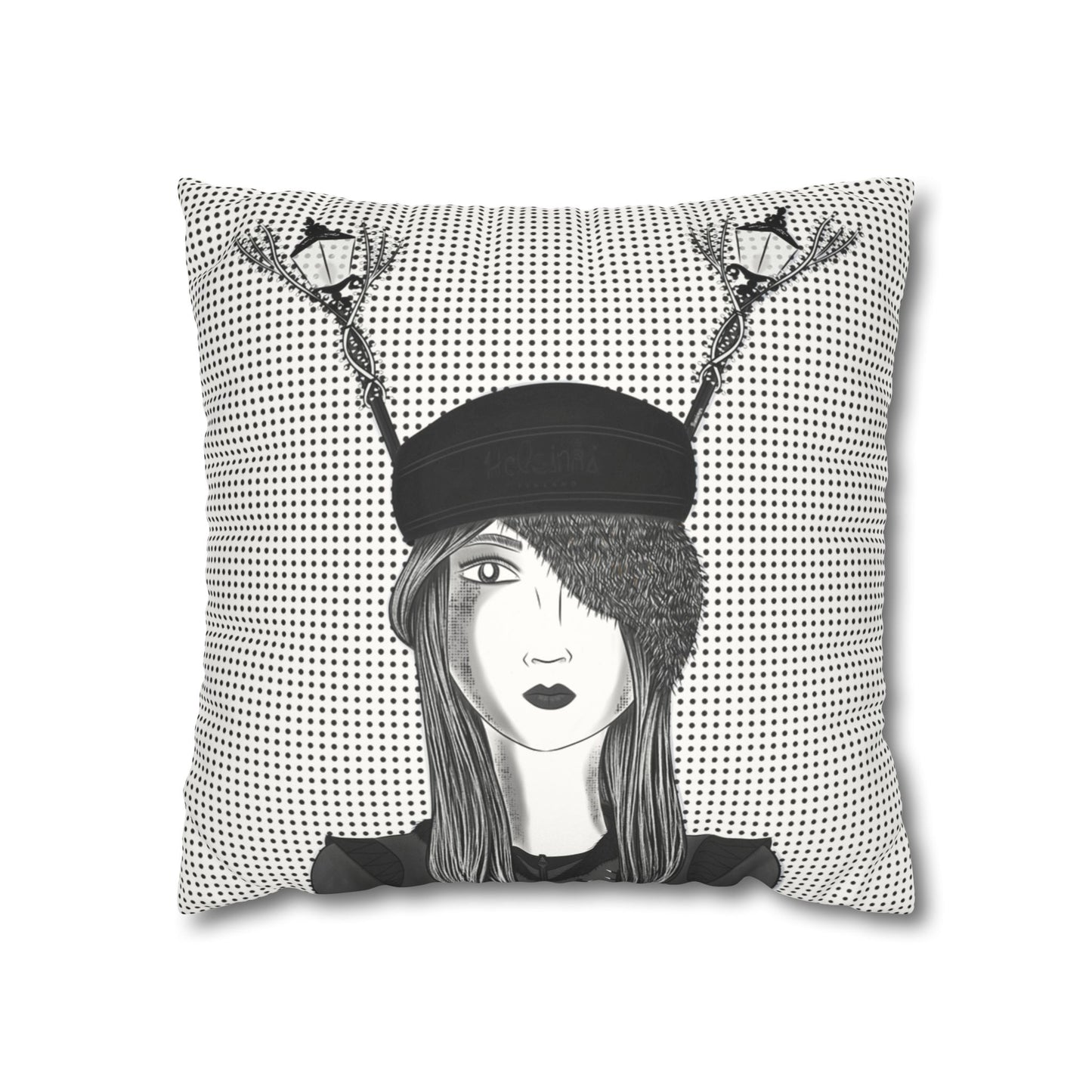 Street Light Lampposts Suede Square Pillow Cover