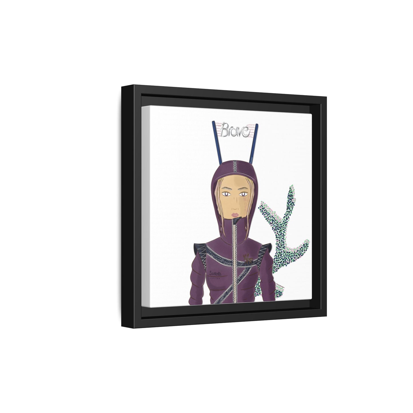 No.26 Girl with the Brave Hood Framed Canvas Art Print