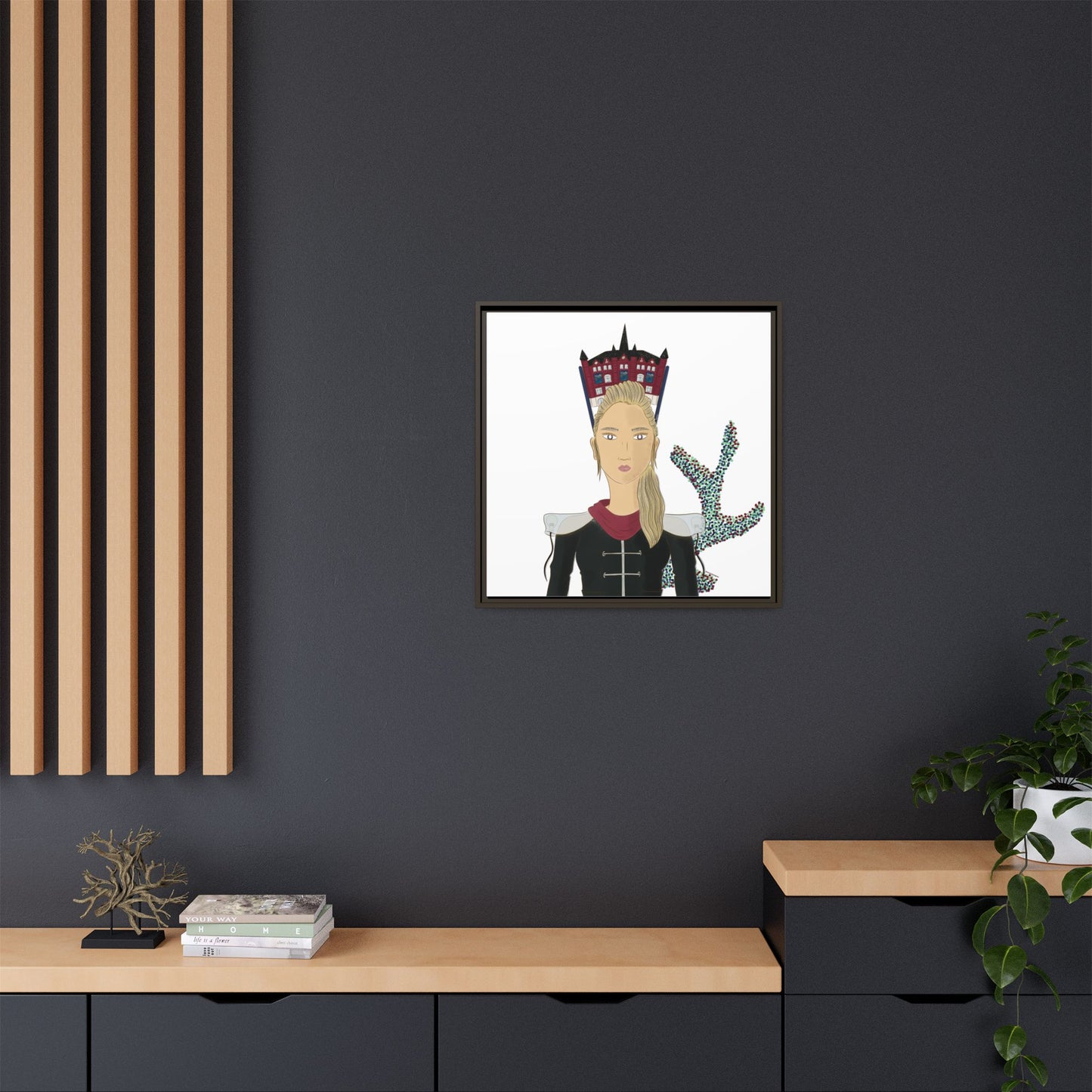 No.32 Girl with the Design Museum Framed Canvas Art Print