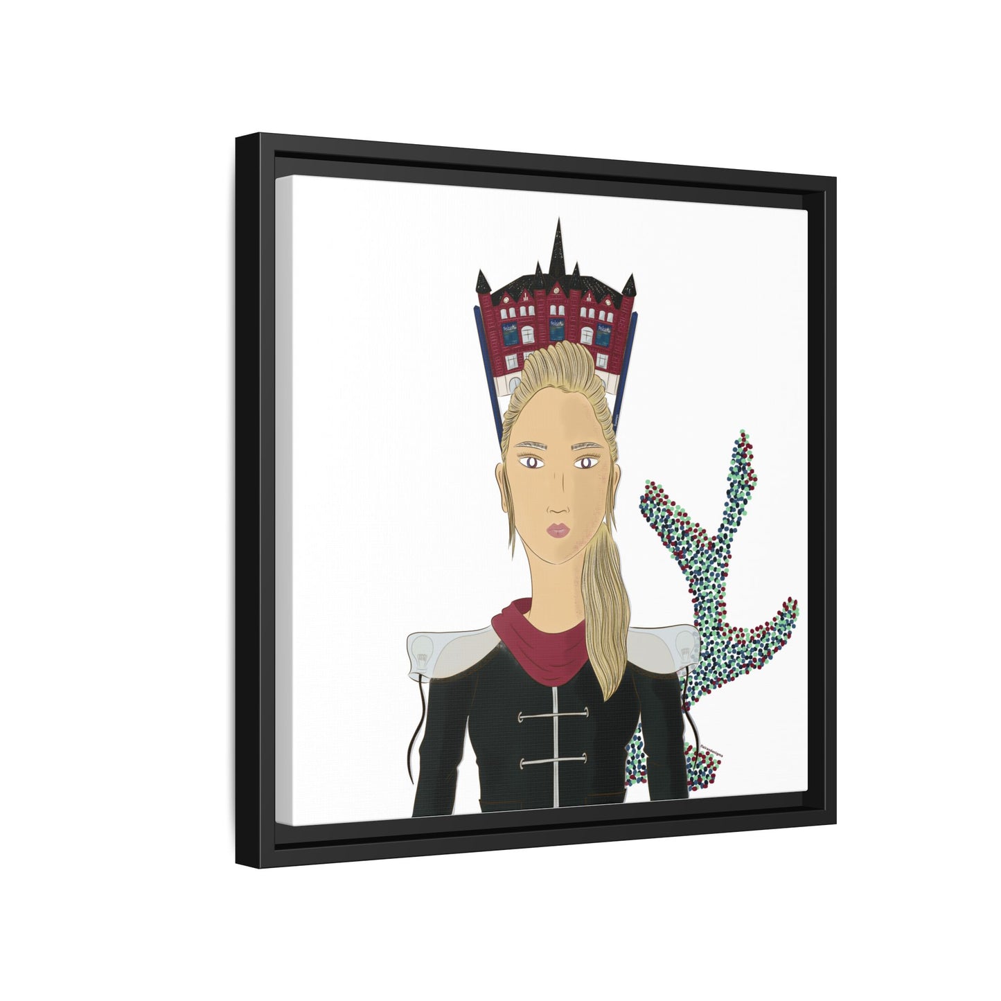 No.32 Girl with the Design Museum Framed Canvas Art Print