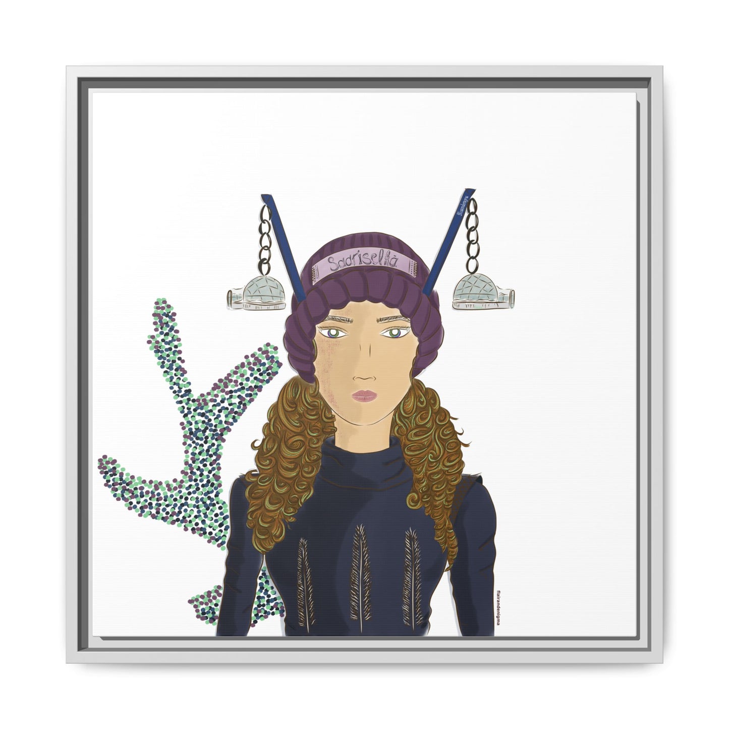 No.19 Girl with the Glass Igloos Framed Canvas Art Print