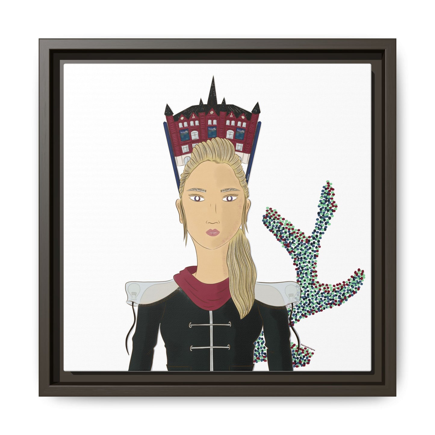No.32 Girl with the Design Museum Framed Canvas Art Print