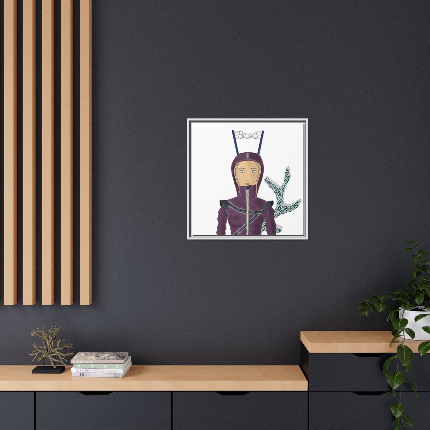 No.26 Girl with the Brave Hood Framed Canvas Art Print