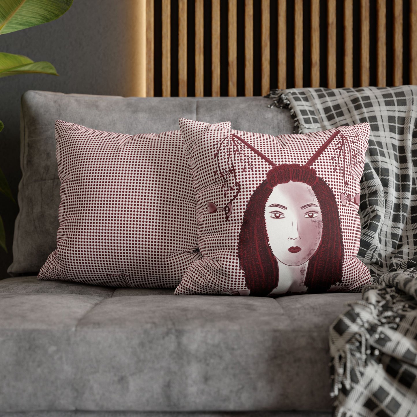 Red Wine Glasses Suede Square Pillow Cover