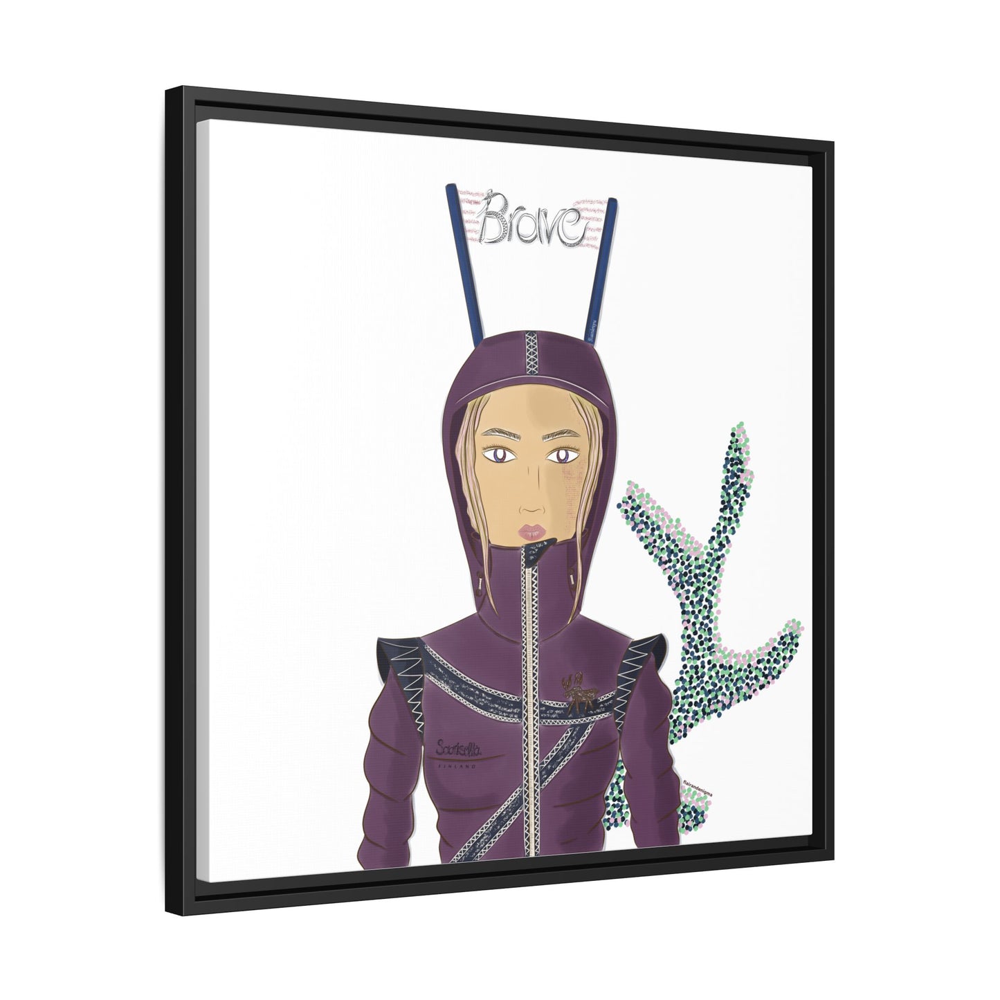 No.26 Girl with the Brave Hood Framed Canvas Art Print