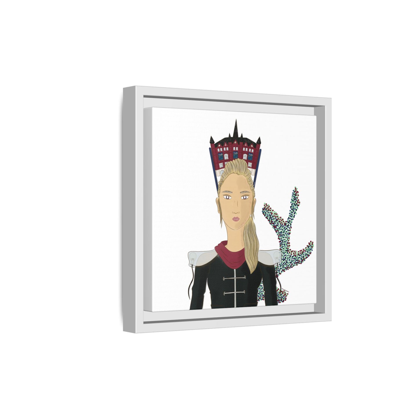 No.32 Girl with the Design Museum Framed Canvas Art Print
