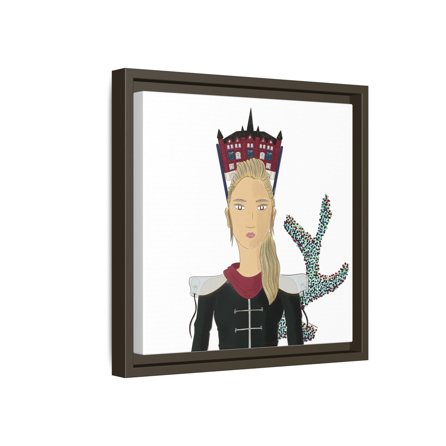 No.32 Girl with the Design Museum Framed Canvas Art Print
