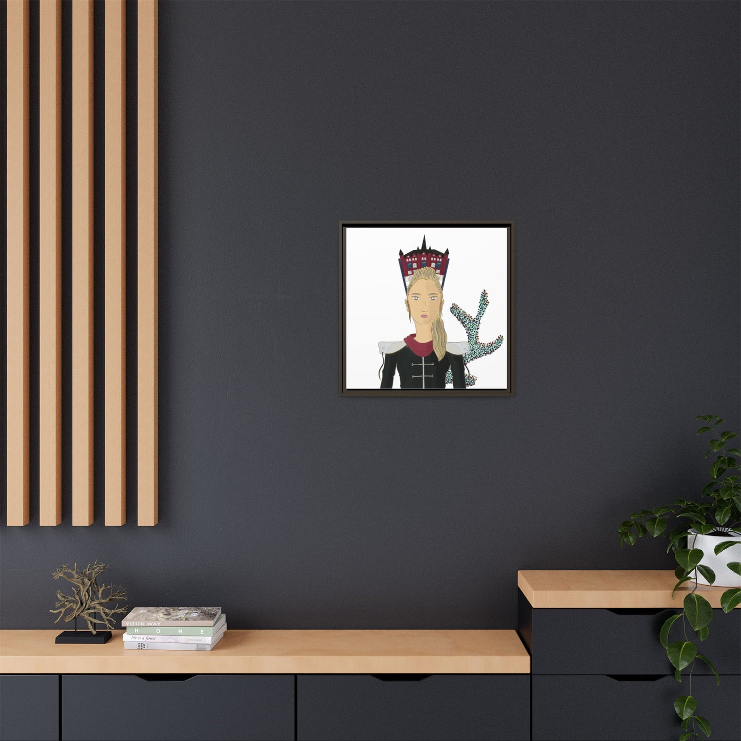 No.32 Girl with the Design Museum Framed Canvas Art Print