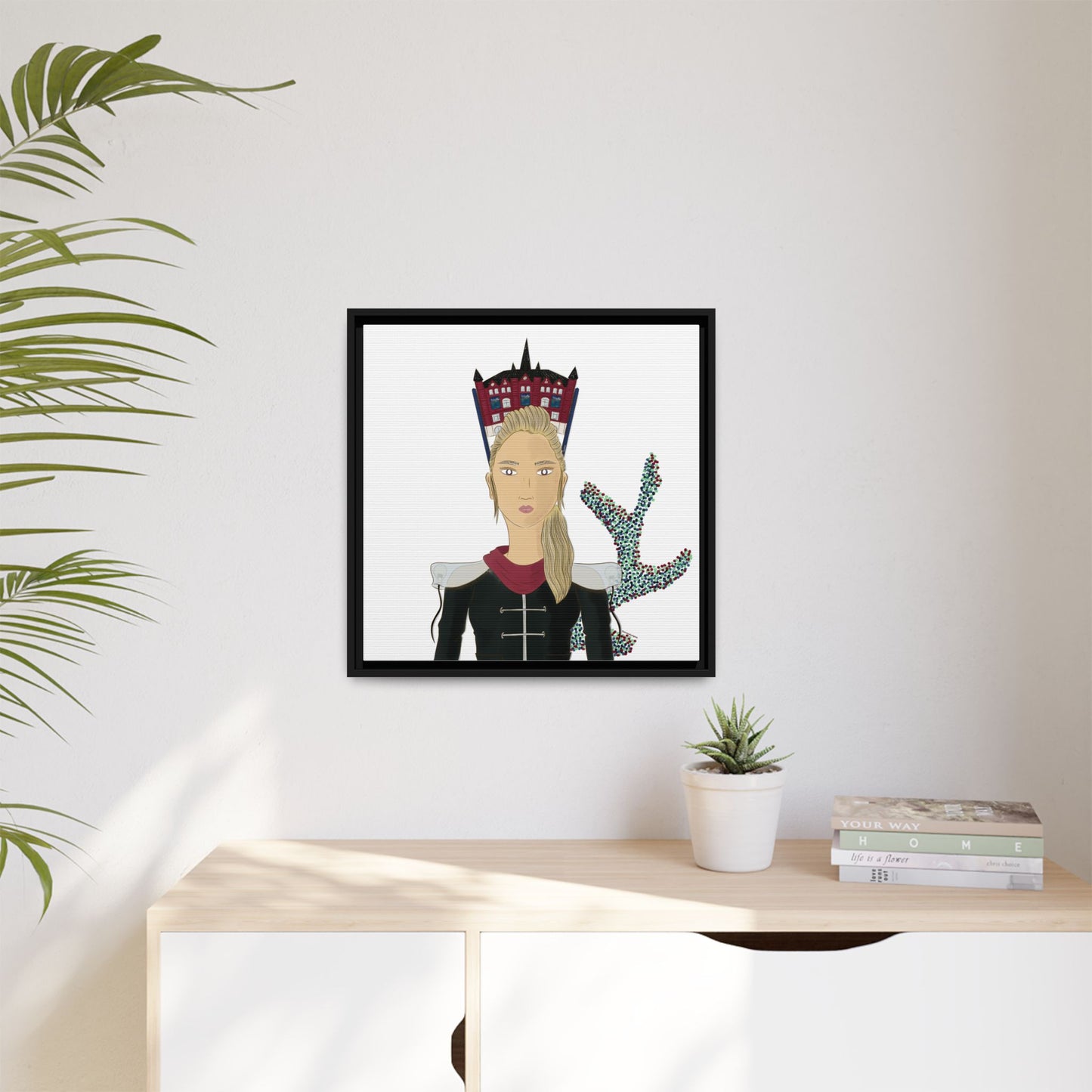 No.32 Girl with the Design Museum Framed Canvas Art Print