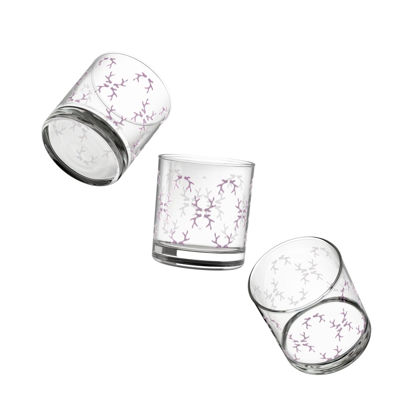 Purple Antlers Drinking Glass