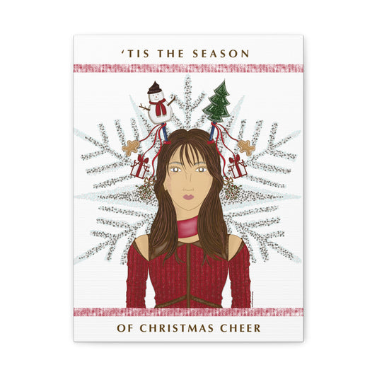 No.45 Girl with the Christmas Cheer Canvas Art Print