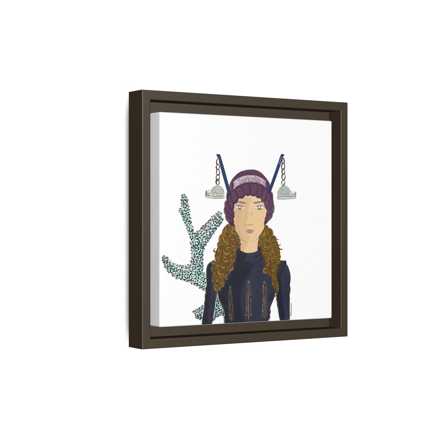 No.19 Girl with the Glass Igloos Framed Canvas Art Print