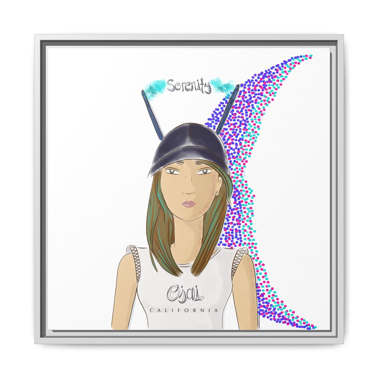 No.2 Girl with the Serenity Cap Framed Canvas Art Print