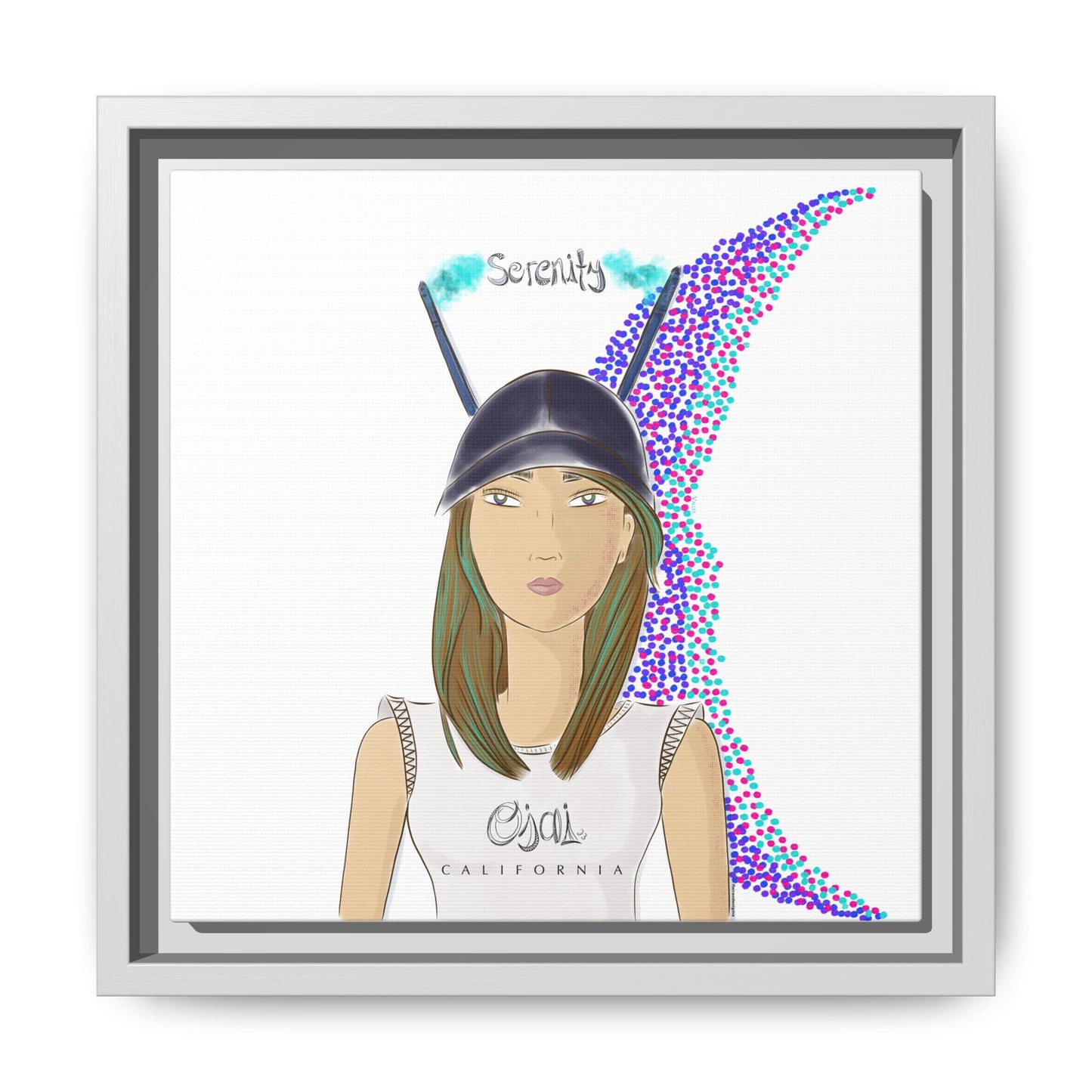 No.2 Girl with the Serenity Cap Framed Canvas Art Print
