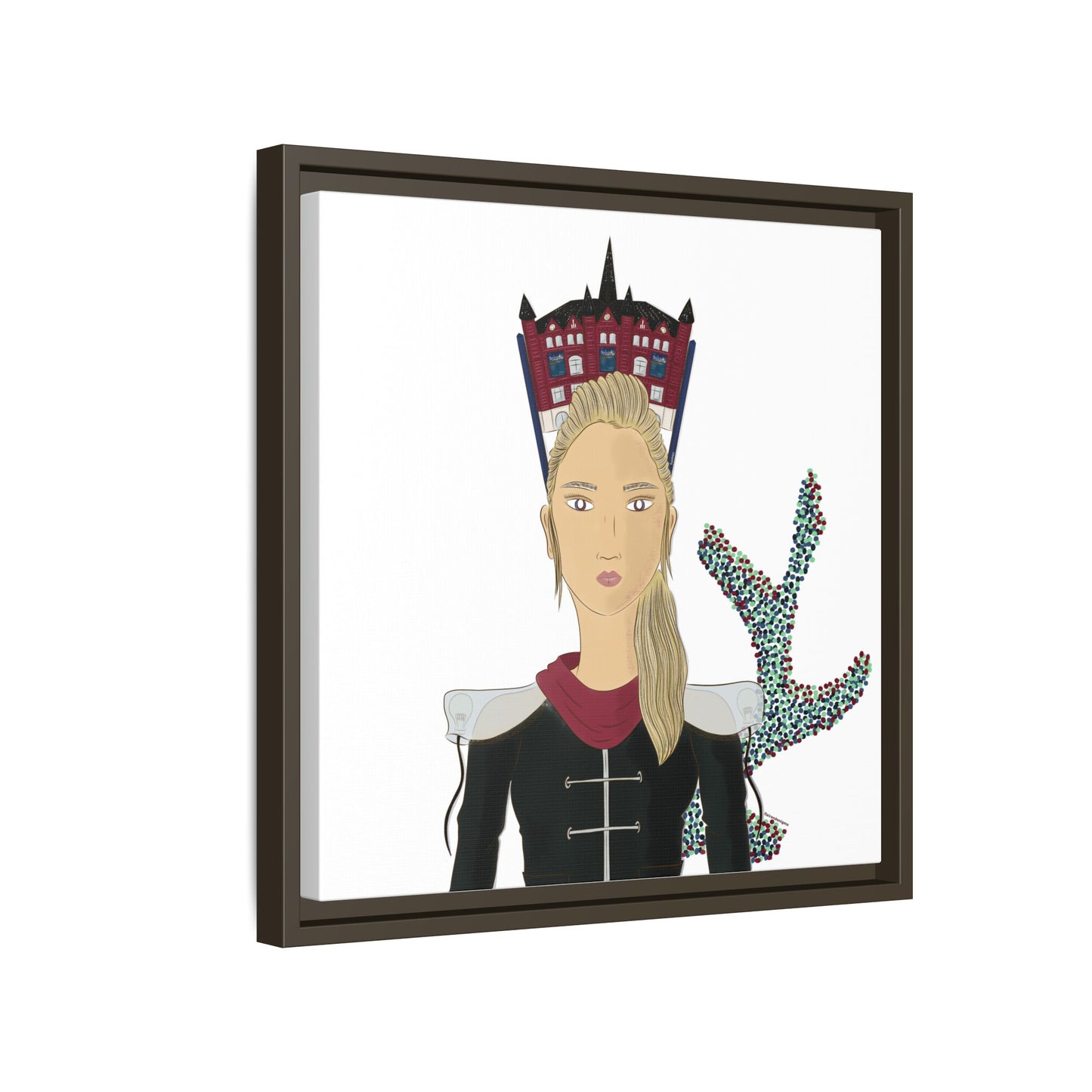 No.32 Girl with the Design Museum Framed Canvas Art Print