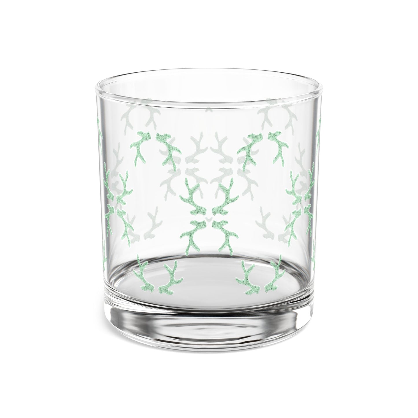 Green Antlers Drinking Glass