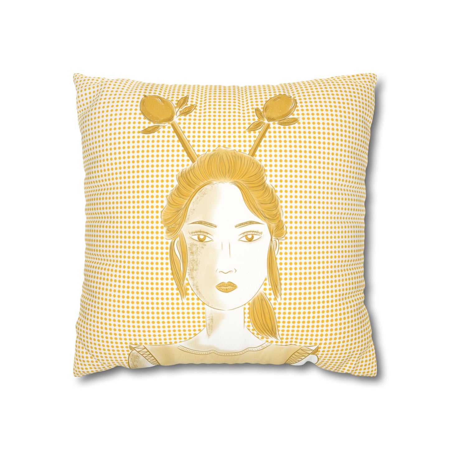 Lemons Suede Square Pillow Cover