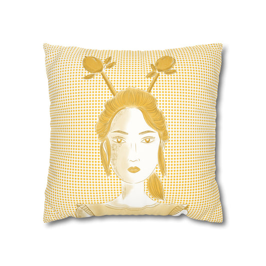Lemons Suede Square Pillow Cover