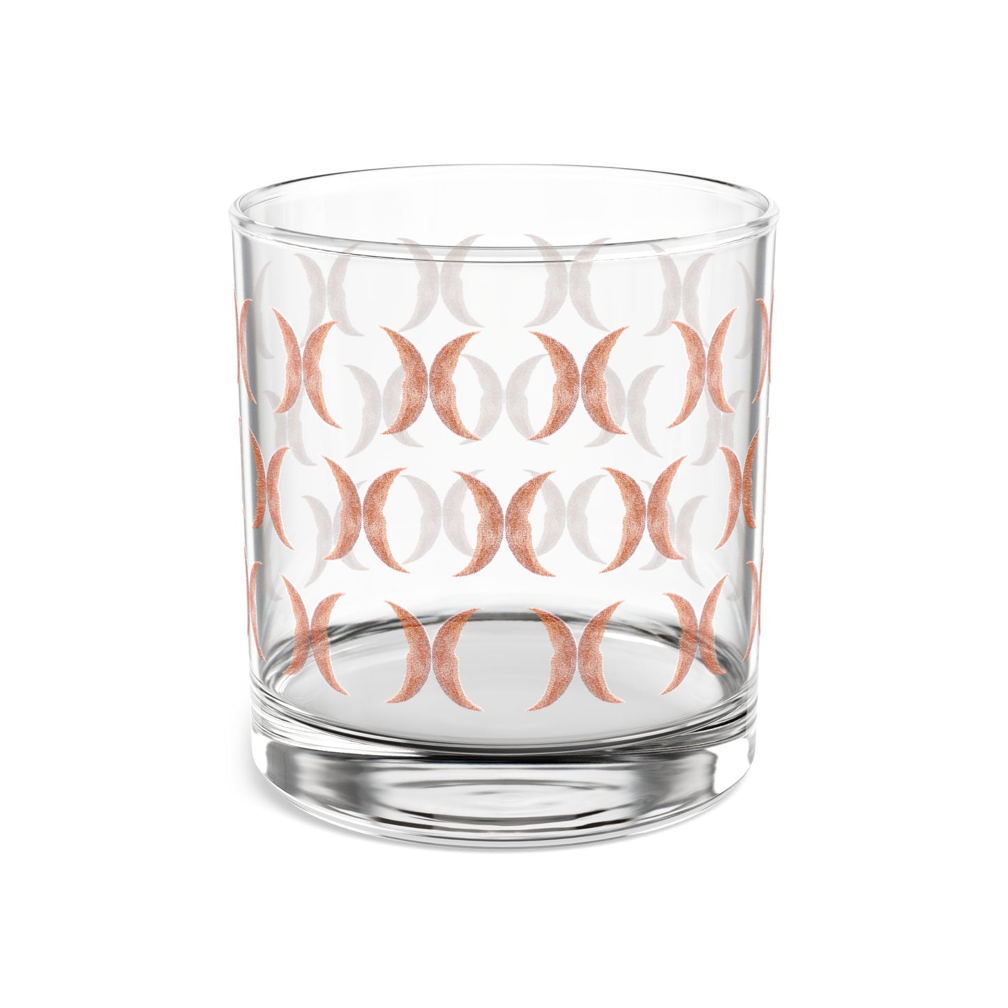 Orange Crescent Moon Drinking Glass