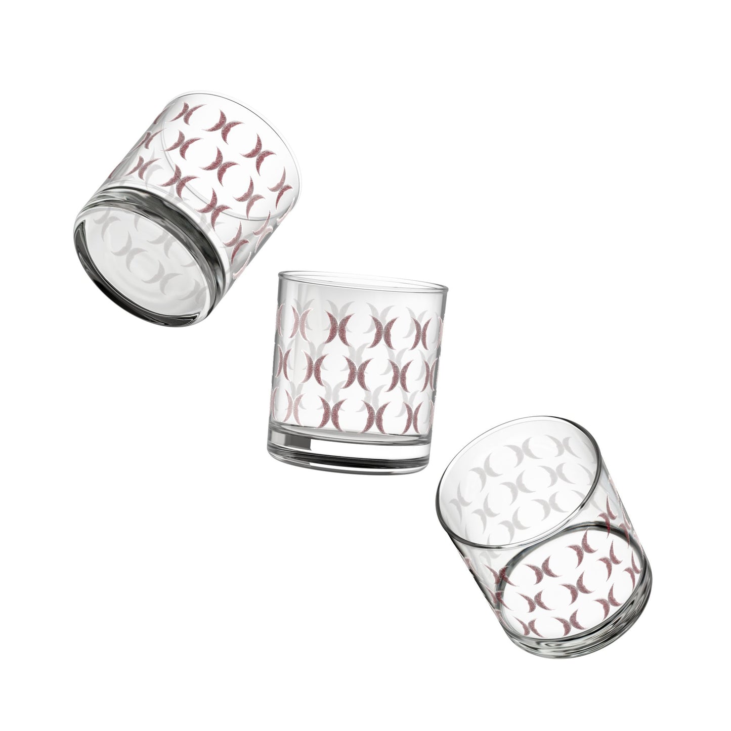 Red Crescent Moon Drinking Glass