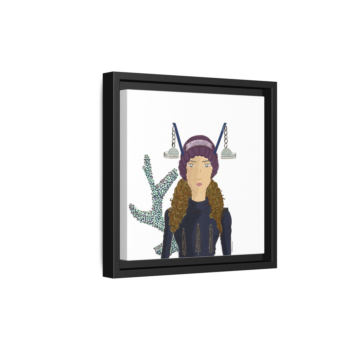 No.19 Girl with the Glass Igloos Framed Canvas Art Print