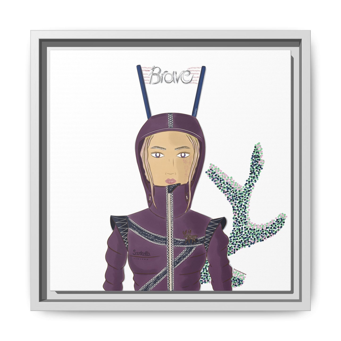 No.26 Girl with the Brave Hood Framed Canvas Art Print