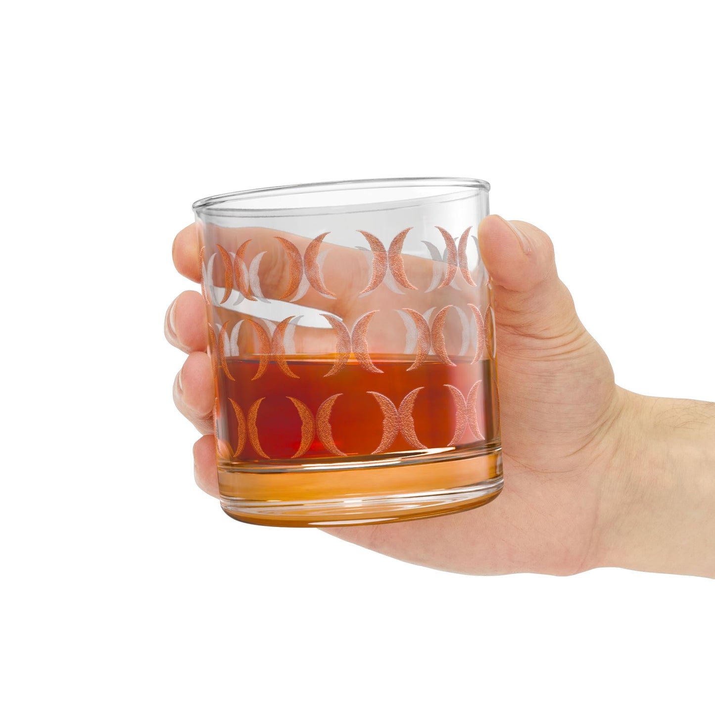Orange Crescent Moon Drinking Glass