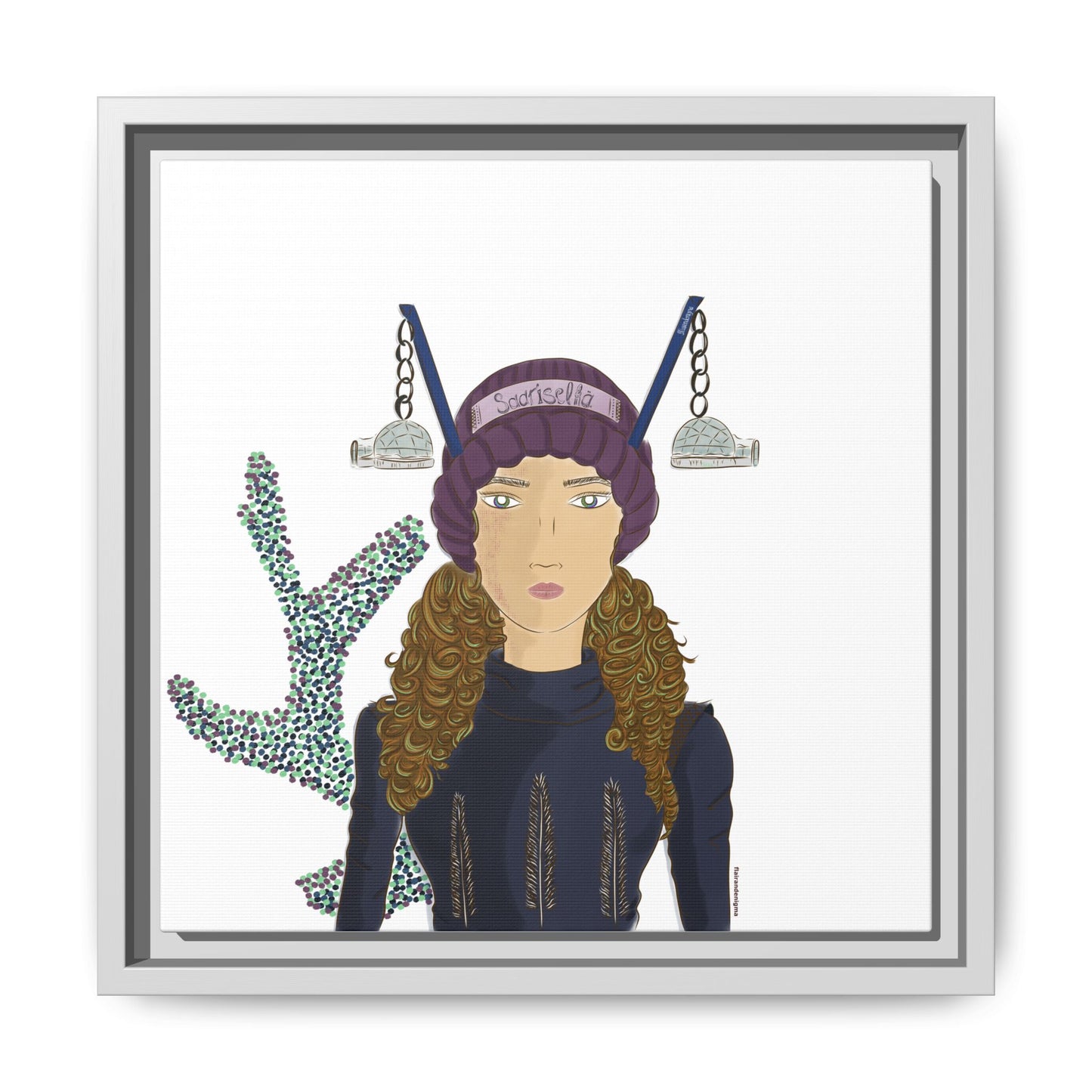 No.19 Girl with the Glass Igloos Framed Canvas Art Print