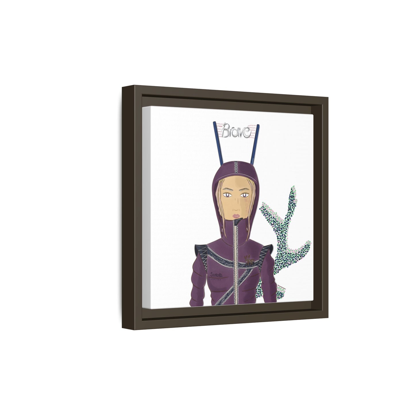 No.26 Girl with the Brave Hood Framed Canvas Art Print