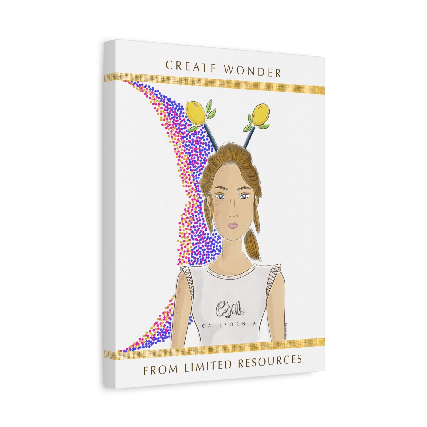 No.7 Girl with the Lemons Canvas Art Print