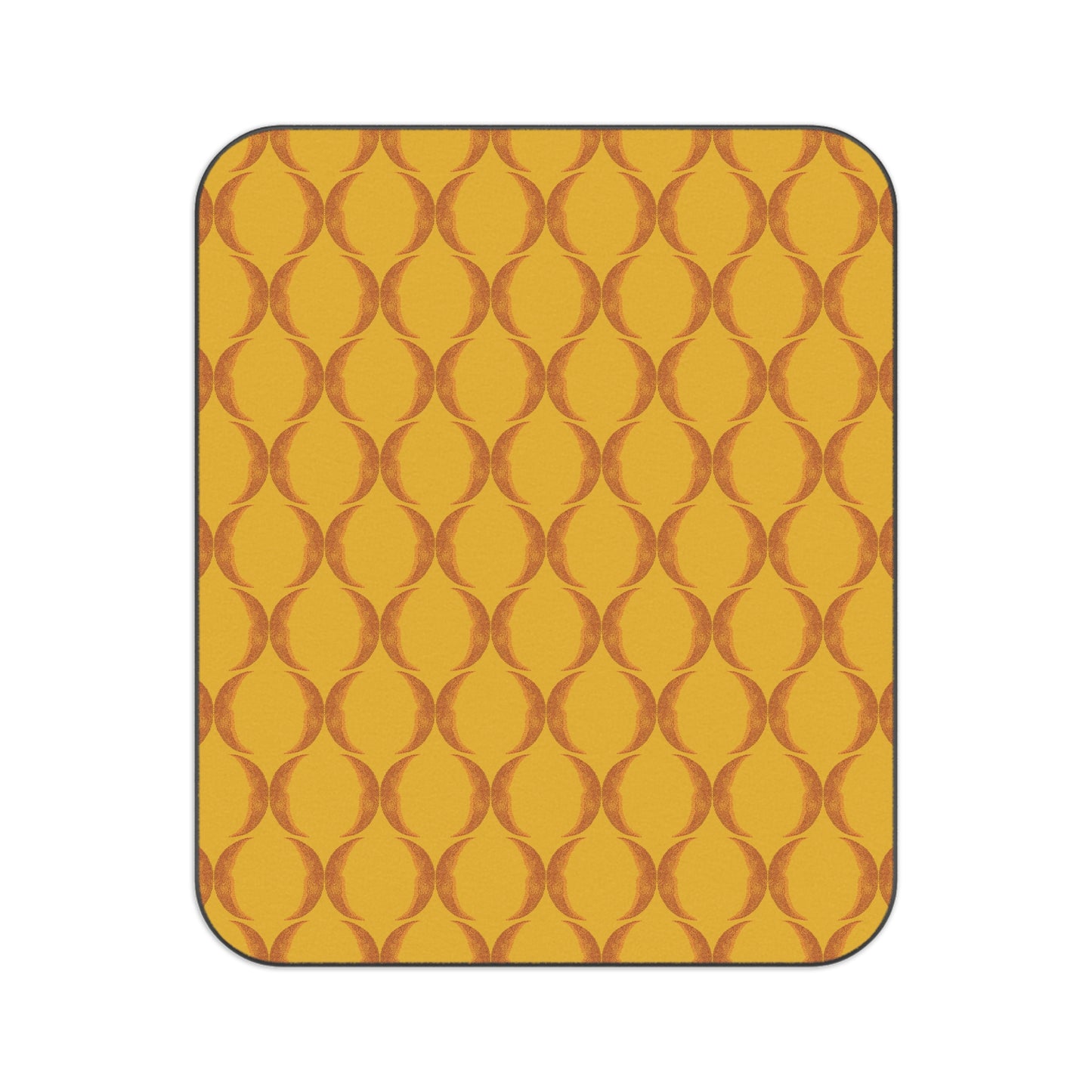 Orange Crescent Moon Picnic Blanket