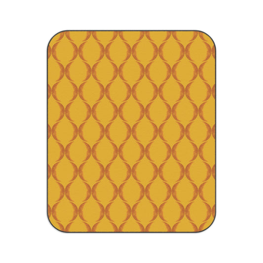 Orange Crescent Moon Picnic Blanket