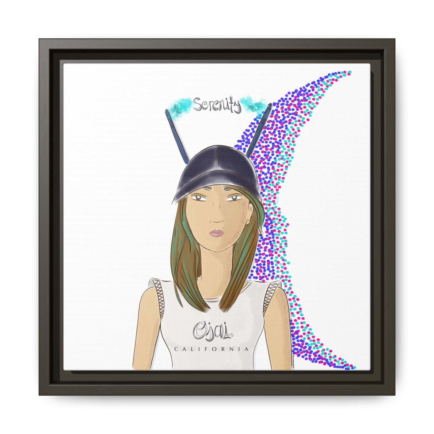 No.2 Girl with the Serenity Cap Framed Canvas Art Print